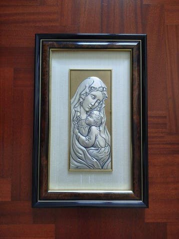 Alliani - Reliëf, Elegante Bassorilievo in Argento 925 -