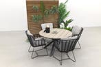 4 Seasons Fabrice antraciet / GI Edison 122 cm. - ronde, Tuin en Terras, Tuinsets en Loungesets, Verzenden, Nieuw, Overige materialen