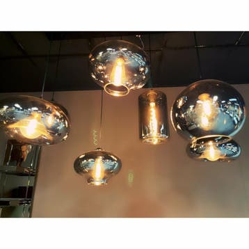 Ava Hanglamp Smoke Glas 7-Licht, Verzenden, Nieuw