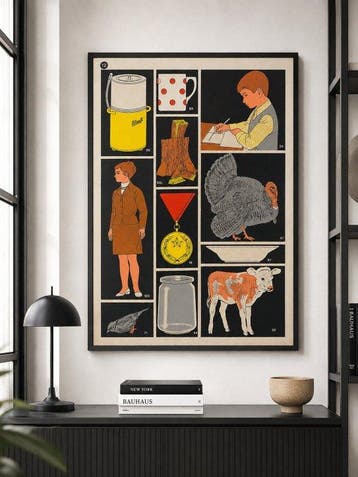 Josef Fogas - Silkscreen original industrial poster -, Antiek en Kunst