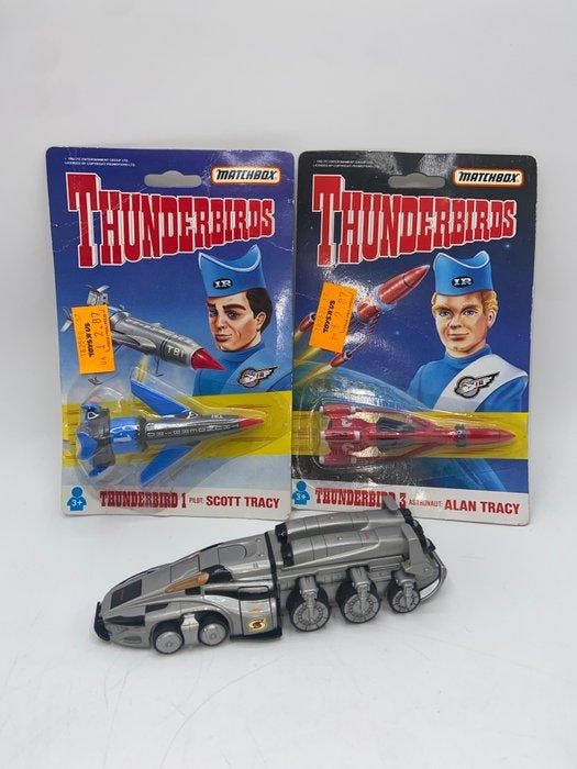 Thunderbirds, Capitaine Scarlett - 3 Toy - Matchbox / Vivid, Antiek en Kunst, Antiek | Overige Antiek