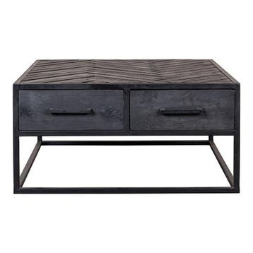 Salontafel Mangohout Fianna 80x80 cm, Huis en Inrichting, Tafels | Salontafels, Verzenden, Nieuw, Industriële meubels, Overige vormen