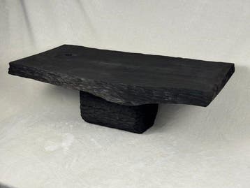 Bijzettafel - Salontafel - Shou Sugi Ban - Gemaakt in Italië