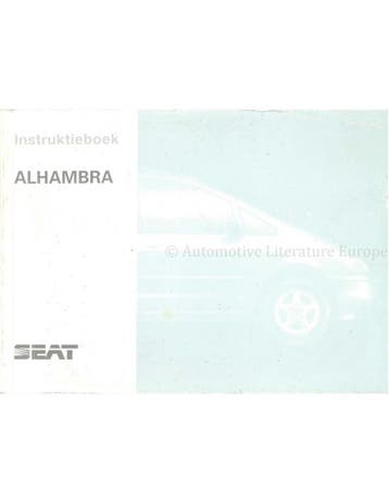 1996 SEAT ALHAMBRA INSTRUCTIEBOEKJE NEDERLANDS, Auto diversen