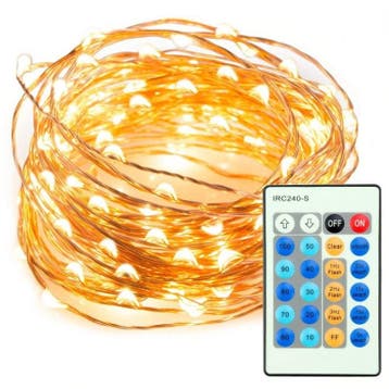 LEDmaxx 20 meter koperkabel met 200 leds incl. afstandsbe..., Huis en Inrichting, Ophalen of Verzenden, Nieuw