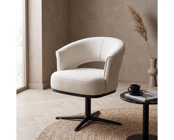 Eetkamerstoel Beau draaibaar - Hotel-Chic - Enter Beige, Ophalen of Verzenden, Nieuw