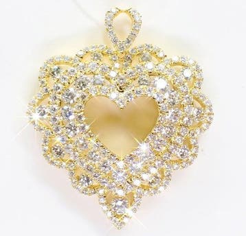 Hanger - 18 karaat Geel goud - 1.72ct. tw. Diamant