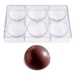 Chocolade Holvorm Chocolate World Halve Bol (6x) Ø80mm, Verzenden, Nieuw