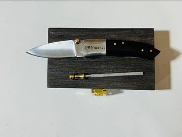 Hekito - Zakmes Arts & Crafts stijl - Zakmes Wooden FK 14, Antiek en Kunst