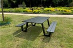 Rockwood® Picknicktafel Aluminium Londen Antraciet 1.80m, Tuin en Terras, Picknicktafels, Ophalen of Verzenden, Nieuw, Rechthoekig