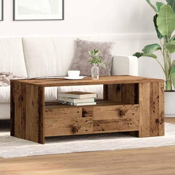 vidaXL Salontafel Oud Hout 102 x 55 x 43,5 cm Bewerkt hout, Verzenden, Nieuw, Overige houtsoorten, 50 tot 100 cm