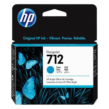 HP 712 (3ED67A) inktcartridge cyaan (origineel), Verzenden, Nieuw, Cartridge, HP