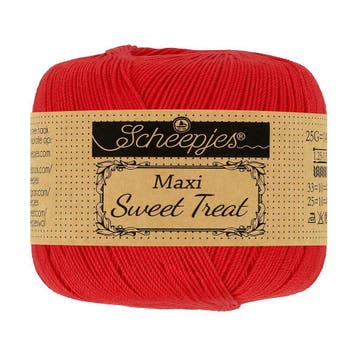 Scheepjes Maxi Sweet Treat - 115 hot red - Gemerceriseerd, Ophalen of Verzenden, Nieuw