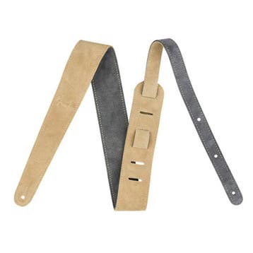 Fender 990691024 2 gitaarband, suède, omkeerbaar, grijs/tan, Ophalen of Verzenden, Nieuw
