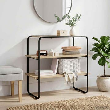 vidaXL Consoletafel Sonoma Eiken 100 x 41 x 75 cm Bewerkt, Huis en Inrichting, Verzenden, Nieuw, Overige houtsoorten, Minder dan 50 cm