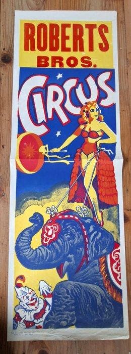 unknown - Vintage Circus poster - Robert bros circus - jaren