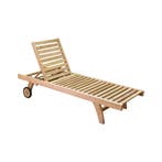 Fania ligbed 200x65xH35 cm teak verstelbaar, Tuin en Terras, Ligbedden, Ophalen of Verzenden, Nieuw