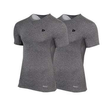 Donnay Donnay Heren - 2-Pack - Baselayer Shirt Korte Mouw  -, Verzenden, Nieuw