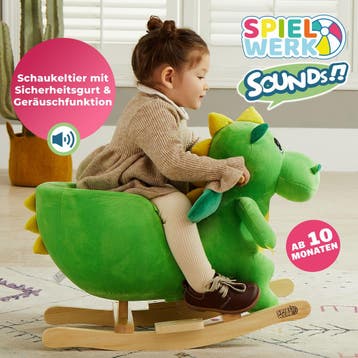 Schommelstoel Dino incl Gordel (Hobbeldieren, Speelgoed), Verzenden, Nieuw