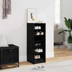 vidaXL Schoenenkast met plank Zwart Eiken 32 x 35 x 90 cm, Verzenden, Nieuw