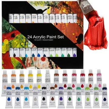 Maaleo 24 delige acrylverf set hobby schilderen, Ophalen of Verzenden, Nieuw