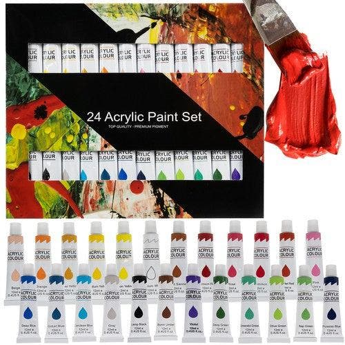 Maaleo 24 delige acrylverf set hobby schilderen, Hobby en Vrije tijd, Tekenen, Ophalen of Verzenden