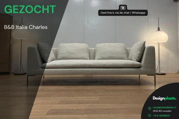 GEZOCHT: BB Italia Charles — Direct Inkoop, Ophalen of Verzenden, Zo goed als nieuw, Design Bank Bankstel Zetel Minotti B&B Italia