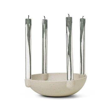 ferm LIVING - Kaarsenhouder - Keramiek - Schaal voor