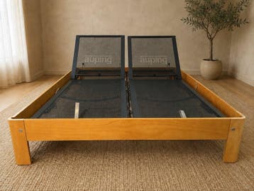 Auping Auronde Bed 160x200 cm | Verstelbare Auping K2 bodems, Huis en Inrichting, Slaapkamer | Boxsprings, Bruin, Luxe, Tweepersoons