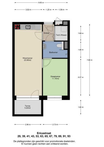 Te huur: Appartement Ericastraat in Eindhoven, Noord-Brabant, Eindhoven, Appartement