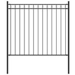 vidaXL Tuinhek ASSEN staal 1,7x0,8 m zwart, Verzenden, Nieuw, IJzer, Minder dan 1 meter