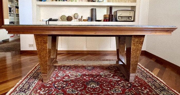 Tafel - hard hout, Marmer, Antiek en Kunst, Kunst | Designobjecten