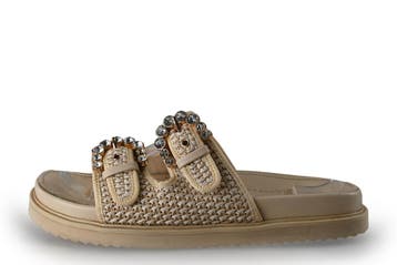 Stefano Lauran Slippers in maat 39 Beige, Kleding | Dames, Slippers, Verzenden, Beige, Stefano Lauran