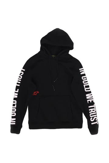 In Gold We Trust Hoodie in maat S Zwart, Kleding | Heren, Verzenden, Zo goed als nieuw, Zwart, In Gold We Trust