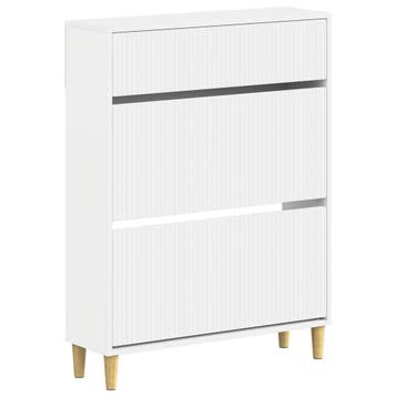vidaXL Schoenenkast ARNHEM 78 x 24 x 103 cm Bewerkt hout Wit, Verzenden, Nieuw