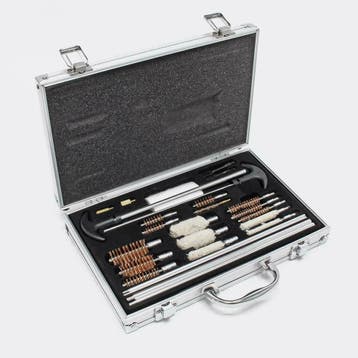 Wapen reiniging set met borstels aluminium koffer  100 delig, Ophalen of Verzenden, Nieuw
