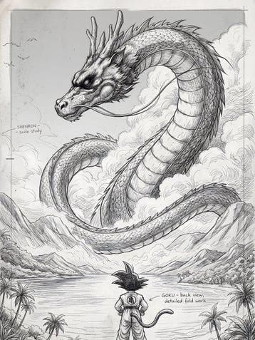 daveY - DRAGON BALL – CONCEPT STUDY: SHENRON & GOKU –, Nieuw