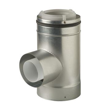 Rolux CLV Etage T-stuk Kort PP/metaal 110/160, Ophalen of Verzenden, Nieuw