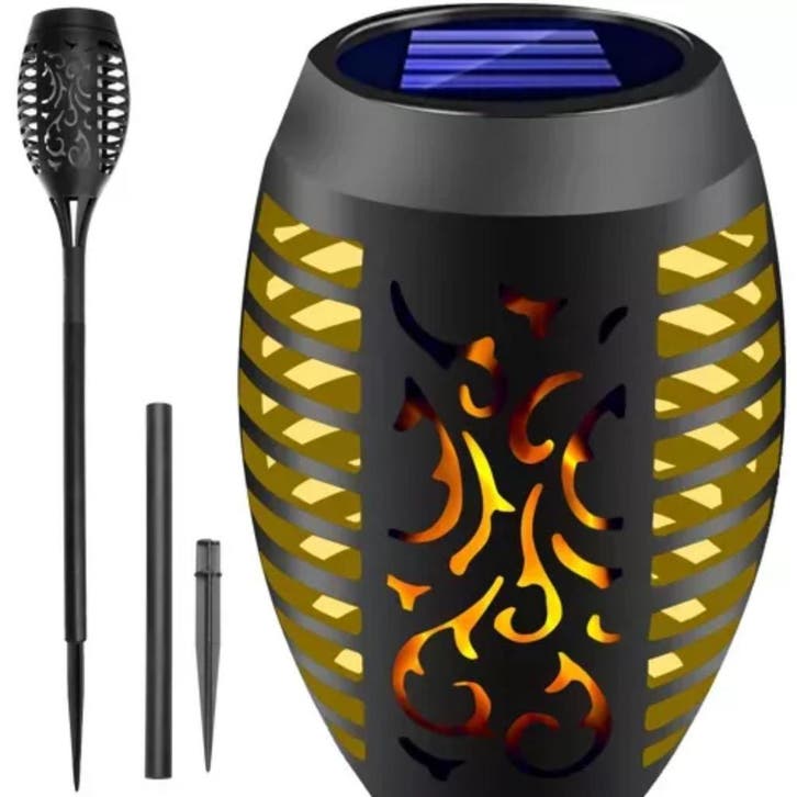 Gardlov Solar Tuinfakkel - LED Tuinlamp met Natuurlijke V..., Tuin en Terras, Buitenverlichting, Nieuw, Ophalen of Verzenden