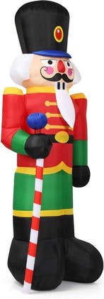 2dekans | Costway Hoge Opblaasbare Kerst Notenkraker Soldaat, Diversen, Kerst, Ophalen of Verzenden, Zo goed als nieuw