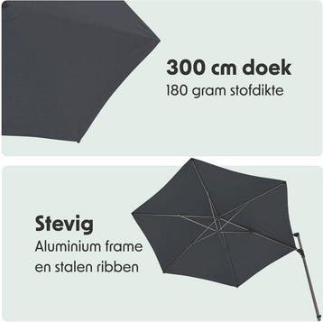 2dekans | LifeGoods Parasol - Ø300 cm - 30° Kantelbaar -, Ophalen of Verzenden, Zo goed als nieuw
