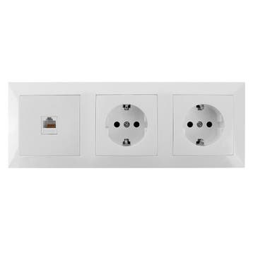 UTP RJ45 Stopcontact - Wandcontactdoos - Aigi Cika - Inbouw, Kunststof, Overige typen, Nieuw, Ophalen of Verzenden