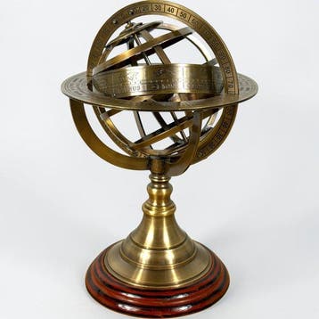 Celestial and terrestrial globes - Armillarium en messing -