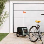 vidaXL Hondenfietstrailer oxford stof en ijzer grijs en, Dieren en Toebehoren, Verzenden, Nieuw