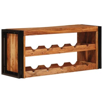 vidaXL Wijnrek Bruin 100 x 45 x 33 cm Massief Acaciahout, Huis en Inrichting, Verzenden, Nieuw