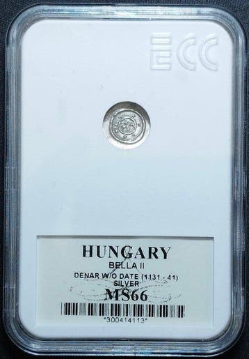 . Hongarije King Bela II. Denarius 1131-1141 / ECC/GCN -, Postzegels en Munten