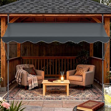 Verdego Klemluifel 250 x 120 cm, luifel balkon zonder boren, Verzenden, Zo goed als nieuw