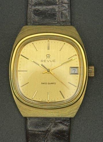 Revue Thommen - Swiss Quartz Date – cal. ETA 960.111 – Gold, Nieuw