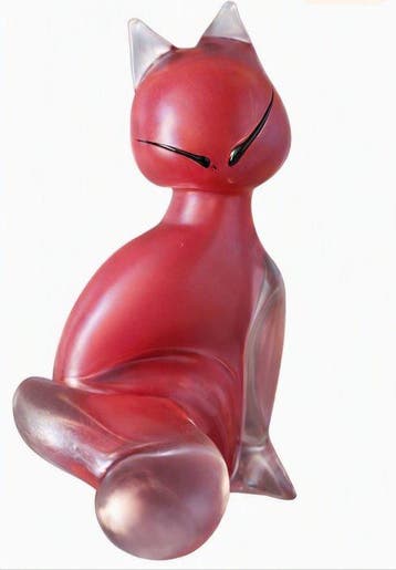 Figuur - Murano Glass Gatto stilizzato firmato - Muranoglas, Antiek en Kunst