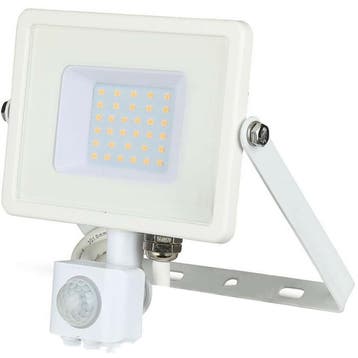 LED Bouwlamp 30 Watt met Sensor - LED Schijnwerper - Viron, Ophalen of Verzenden, Nieuw, Lamp met armatuur
